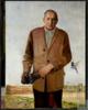 Retrato de Miguel Delibes Setién pintado al óleo.