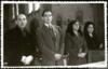 Miguel Delibes Setién y Ángeles de Castro el día de su boda en la capilla del Colegio Nuestra Señ...