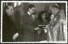 Miguel Delibes Setién y Ángeles de Castro el día de su boda en la capilla del Colegio Nuestra Señ...