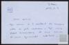 Carta de Françoise a Miguel Delibes Setién, agradeciendo el obsequio por su reciente enlace matri...