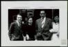 Miguel Delibes Setién y Ángeles de Castro Ruiz, posan junto a Manuel Arce y Teresa Santamatilde.