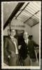 Miguel Delibes Setién con Antonio Vilanova en la sala de máquinas de El Norte de Castilla.