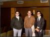 Miguel Delibes Setién con Ramón García y otro señor.