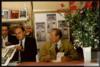 Miguel Delibes Setién y Andreu Teixidor en la Feria del Libro con su obra "Pegar la hebra&qu...