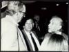 Miguel Delibes Setién con Adolfo Marsillach en el estreno de la adaptación teatral de "Las g...