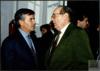 Miguel Delibes Setién y Santiago Bergareche en la fiesta conmemorativa de los 25 años de Colpisa.