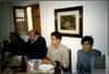 Manuel Delibes Setién, Adolfo Delibes de Castro y Germán Delibes Caballero comiendo en Barrax-La ...