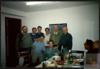Miguel Delibes Setién con un grupo de cazadores en Barrax-La Roda (Albacete).