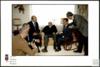 Miguel Delibes Setién junto a sus hijos Germán y Juan, Miguel Ángel Revilla y Francisco Javier Ló...