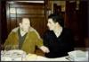 Miguel Delibes Setién junto a Miguel Induráin Larraya.