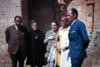 Isidora Ruiz junto a sus hijos Isabel y Germán y sus cónyuges Silvino y Mari, el día de la boda d...