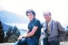 Miguel Delibes Setién y su hijo Juan durante sus vacaciones por Galicia.