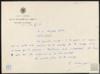 Carta de Pedro Laín Entralgo a Miguel Delibes Setién, concretando fecha para la conferencia &quot...