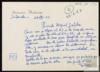 Carta de Francisco Ynduráin a Miguel Delibes Setién, sobre la fecha de la conferencia en Zaragoza.