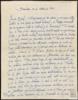 Carta de Antonio Vilanova a Miguel Delibes Setién, sobre la fecha de la conferencia en Barcelona.