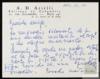 Carta de Arielli, A.D. a Miguel Delibes Setién.