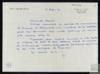 Carta de José Ramón Delibes Setién a su sobrina Marila Delibes Senna-Cheribbo enviándole notas de...