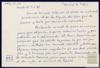 Carta de Francisco Cossío a Miguel Delibes Setién.