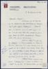 Carta de Agnes Moncy a Miguel Delibes Setién.