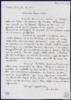 Carta de Ana Emilia a Miguel Delibes Setién, sobre su trabajo de "Las guerras de nuestros an...