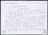 Carta de Rosa María González Dans a Miguel Delibes Setién.