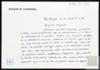 Carta de Bernardo de Arrizabalaga a Miguel Delibes Setién.