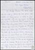 Carta de Carmen Huidobro de la Bárcena a Miguel Delibes Setién, mostrando su admiración y reflexi...