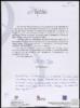 Carta de María Pilar Celma a Miguel Delibes Setién.