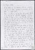 Carta de Margarita Brasas a Miguel Delibes Setién.