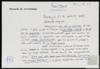 Carta de Bernardo de Arrizabalaga a Miguel Delibes Setién, sobre dos preguntas de Israel Rolón Ba...