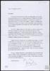 Carta de Miguel Delibes de Castro a su padre Miguel Delibes Setién, agradeciéndole la buena opini...