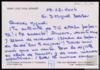 Carta de María José Vidal Errasti a Miguel Delibes Setién, felicitándole por la entrevista para TVE.