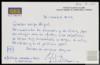 Carta de Carlos Blanco Álvaro a Miguel Delibes Setién, sobre sus mejores deseos para el año nuevo...