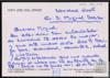 Carta de María José Vidal Errasti a Miguel Delibes Setién.