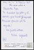 Carta de Pilar Lafuente a Pepi Caballero, sobre devolución de las fotos y dossier fotocopiado.