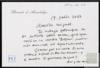 Carta de Bernardo de Arrizabalaga a Miguel Delibes Setién, sobre envío del artículo que el segund...