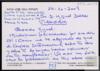Carta de María José Vidal Errasti a Miguel Delibes Setién.