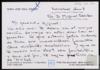 Carta de María José Vidal Errasti a Miguel Delibes Setién.
