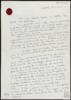Carta de Carmen de Imbert a Miguel Delibes Setién, dándole ánimos y recordando a Bernardo de Arri...