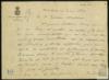 Carta de Adolfo Delibes Cortés a Esteban Monturus solicitando permiso para cazar.