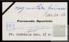 Pésame de Fernando Aparicio por la muerte de Ángeles de Castro.