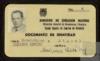Documento de identidad como Catedrático de la Escuela Superior de Comercio de Valladolid.