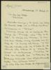 Carta de Miguel Delibes Setién a José Vergés.