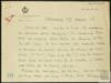 Carta de Miguel Delibes Setién a José Vergés.