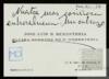 Felicitación de José Luis Benito de Rementería y Elvira Moretón a Miguel Delibes Setién por su in...