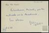 Felicitación de Jorge Cela Trulock a Miguel Delibes Setién por su ingreso en la Academia.
