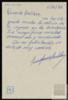 Felicitación de Juan García Hortelano a Miguel Delibes Setién por su ingreso en la Academia.