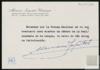 Felicitación de Mariano Jaquotot Uzuriaga a Miguel Delibes Setién por su ingreso en la Academia.