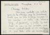 Felicitación de Francisco Jover Guerra y Clara Hernando Rodrigo a Miguel Delibes Setién por su in...