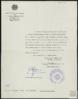 Felicitación del Colegio Oficial de Titulares Mercantiles a Miguel Delibes Setién por su ingreso ...